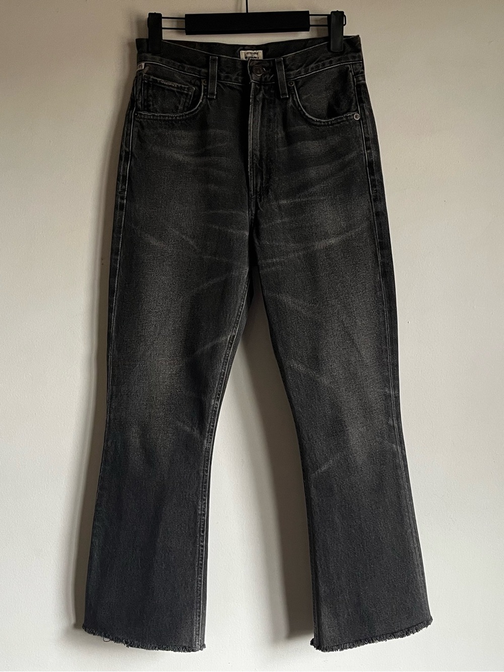Citizens of Humanity Estella High Rise Ankle Flare 24 Black Moon Made in USA
